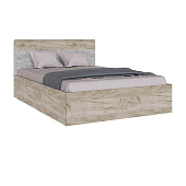 Кровать Вегас 1.4 с ортопедическим основанием (Дуб крафт серый/Цемент)