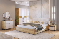 Спальный гарнитур  Адам К2 дуб крафт золотой белое дерево