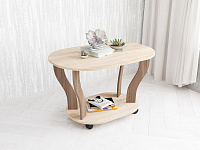 Стол журнальный Консул-3 (Ясень шимо темный/Дуб сонома)