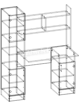 Стол компьютерный ПКС-6 (Венге/Дуб белфорт)
