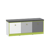 Тумба Альфа 13.230 (Белый/Зеленый лайм/Стальной Серый/Темн-Серый)