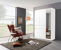 Шкаф 3-х дверный 1 ящ. с зеркалом Сура 1.2 (Белый)