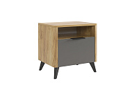 Тумба прикроватная Адам (Дуб крафт золотой/Графит)