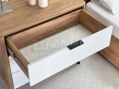 Комод Адам (Дуб крафт золотой/Белое дерево)