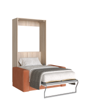 Раскладушка 900 откр_Сонома+Белый с диваном+белье_Оранжевый0001