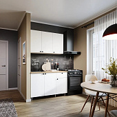 Кухня Ева 1,2 (Белый шагрень)