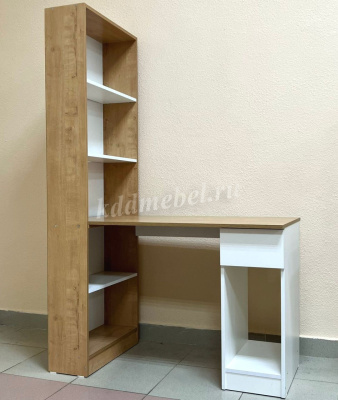 Стол-стеллаж Твист лайн (Дуб бунратти/Белый)