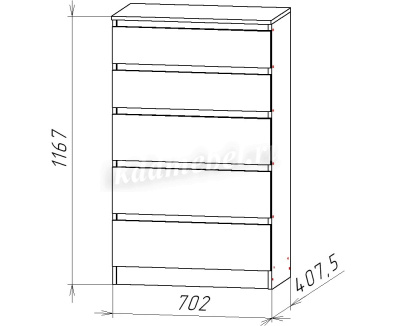 Комод Ницца НЦ.08 (Белый)