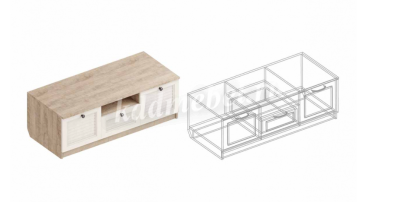 Гостиная Филадельфия вариант №1 (Дуб баррик/Бежевый)