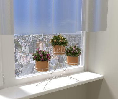 Подставка для цветов Весна-3 (Белое серебро)