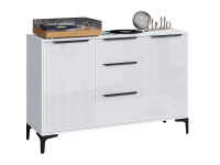 Комод МС Кимберли_белый текстурный_белый глянец_закрытый