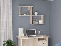 Полка книжная навесная №1 (Ясень шимо светлый)