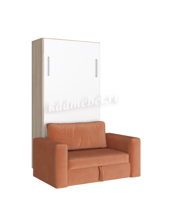 Комплект кровать-шкаф Трансформер 900*2000 (Дуб сонома светлый/Белый)