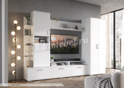 Гостиная  Денвер (Белый текстурный) 