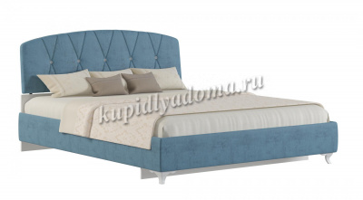 Кровать мягкая Adelina 1.6 (Ажур 38 Бирюза)