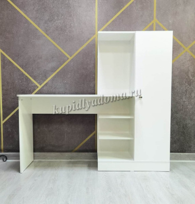 Стол компьютерный Эра №1 (Белый текстурный)