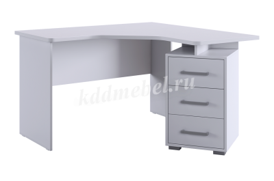 Стол компьютерный угловой Лайт-2 (Белый)