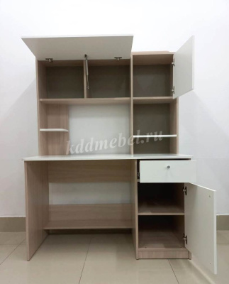 Стол компьютерный Котофей (Ясень шимо светлый/Белый)