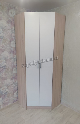 Шкаф угловой Денвер (Дуб сонома/Белый древесные поры)