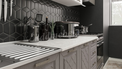 Кухня Агава 2,0 б/м, б/с (Акация белая/Трюфель)