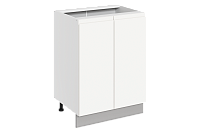 Шкаф рабочий под мойку Фьюжн 42.56 L600 (2 дв. гл.) (Белый эмаль)