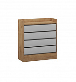 Обувница Ямайка-3 (Дуб крафт золотой/Белый древесные поры)