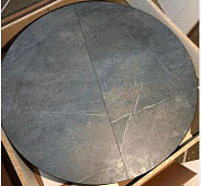 Стол обеденный раздвижной пластик Арчи (Азов 721 каспий/Опоры черные)