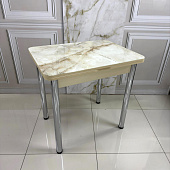 Стол обеденный Д29 раскладной (Мрамор бежевый 280/Крем)