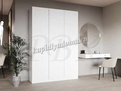 Шкаф распашной Мика 1.5 (Белый)