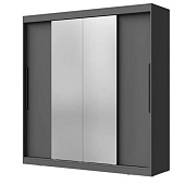 Шкаф-купе Лето-4 2.0 с зеркалом (Графит)