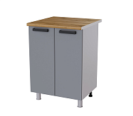 Шкаф нижний 6Р кухня Осло без столешницы (Белый/Карбон латте)