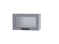 Шкаф верхний со стеклом 6ХС кухня Кампео (Белый/Серый)